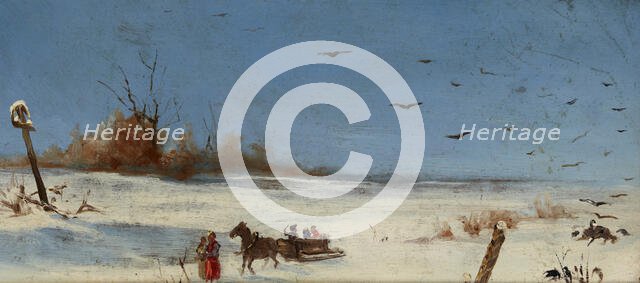 Sledging, between 1901-1910. Creator: Teodor Marian Talowski.