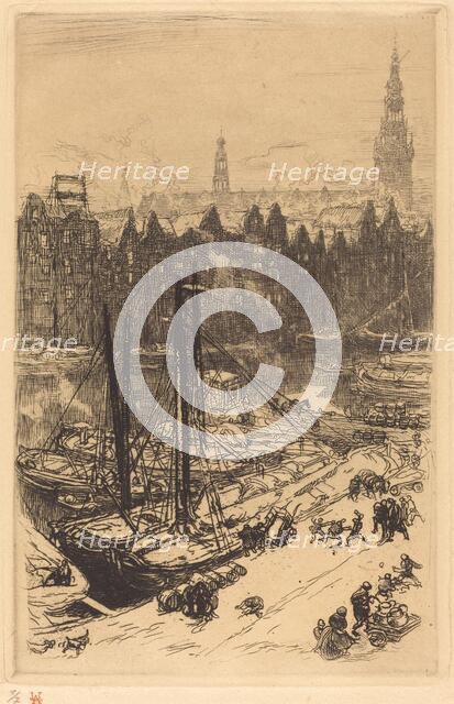 Amsterdam Seen from Victoria Hotel (Amsterdamvue de Victoria Hotel), 1901. Creator: Auguste Lepere.