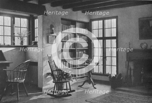 Living room - stucco cottage at Bronxville, New York, 1925. Artist: Unknown.