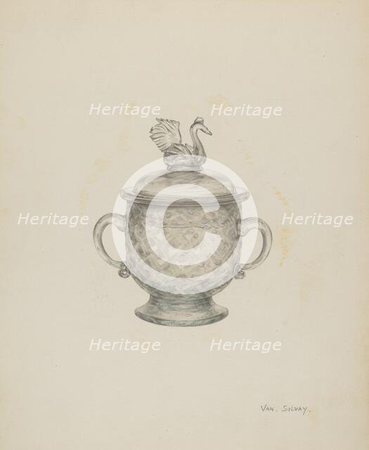 Sugar Bowl, c. 1941. Creator: Van Silvay.