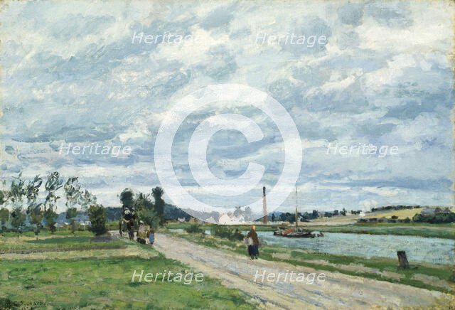 The Banks of the Oise near Pontoise, 1873. Creator: Camille Pissarro.