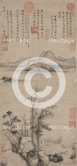 A Scholar's Retreat amid Autumn Trees, Ming dynasty (1368-1644). Creator: Wang Fu (Chinese, 1362-1416).