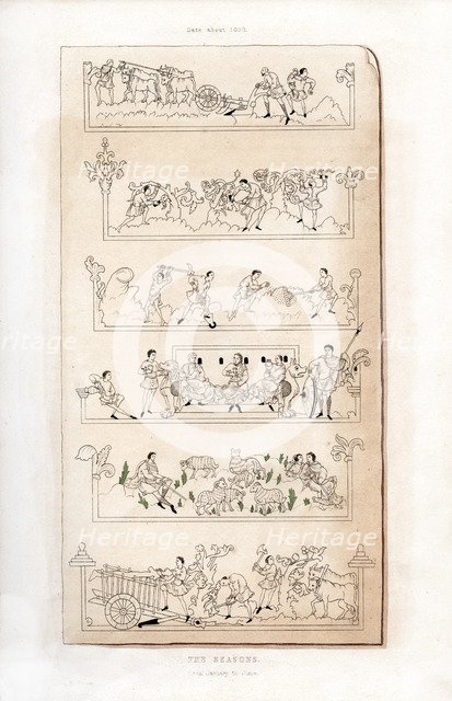 The Seasons, c1050, (1843).Artist: Henry Shaw
