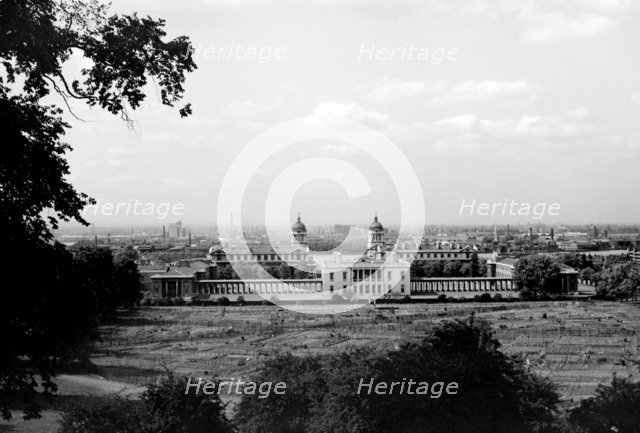 The Queen's House, from Greenwich Park, London, c1945-c1965. Artist: SW Rawlings