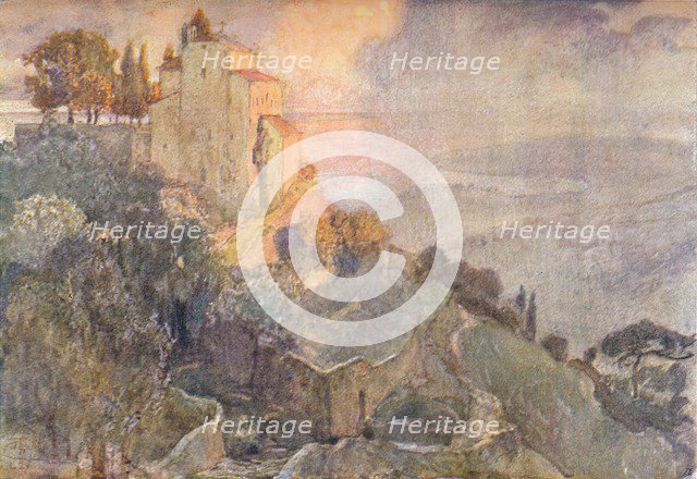 'Storm at Sunset on the Rivera', c19th century. Artist: Joseph Walter West.