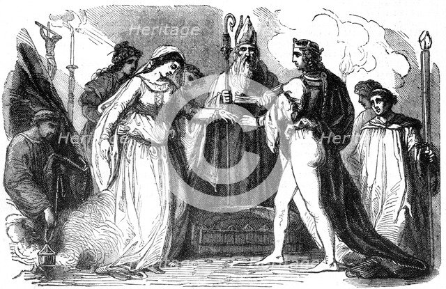 Marriage of Henry I of England and Matilda, 1100. Artist: Unknown