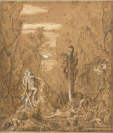 Hercules and the Hydra of Lerna, c. 1876. Creator: Gustave Moreau.