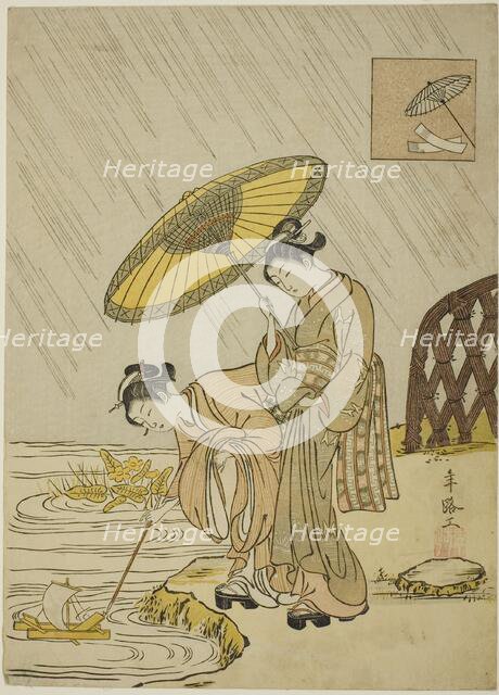 Ono no Komachi Praying for Rain, Edo period (1615-1868), 1766. Creator: Suzuki Harunobu.