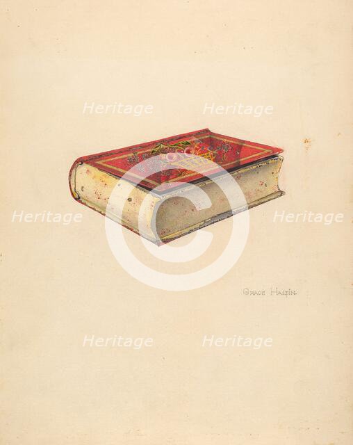 Painted Tin Trinket Box, c. 1939. Creator: Grace Halpin.