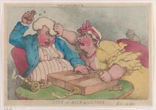 A Hitt at Backgammon, November 9, 1810., November 9, 1810. Creator: Thomas Rowlandson.