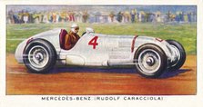 'Mercedes-Benz (Rudolf Caracciola)', 1938. Artist: Unknown.