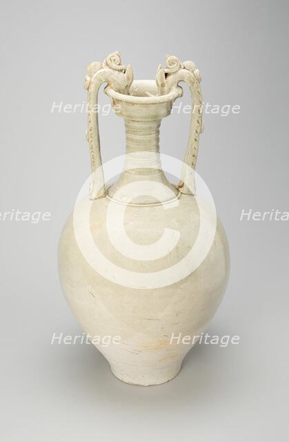 Dragon-Handled Amphora, Tang dynasty (A.D. 618-907), first half of 8th century. Creator: Unknown.