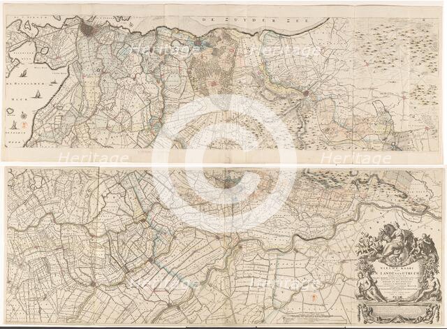 Map of the province of Utrecht, consisting of two parts, 1743. Creators: Gerard Hoet, Thomas Doesburgh.