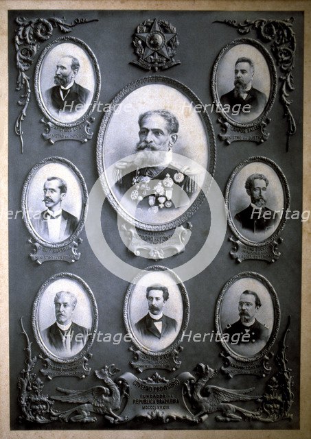 Provisional Government of the Brazilian Republic (1889), chaired by D. da Fonseca, A. Lobos, Camp…