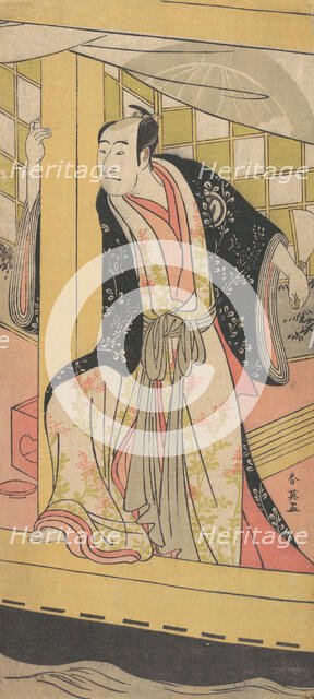The Actor Sawamura Sojuro 3rd as a Man Standing in a Pleasure-boat, ca. 1790. Creator: Katsukawa Shun'ei.