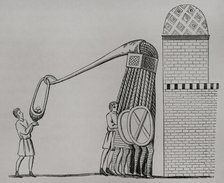 Device for throwing stones, Middle Ages, 13th century, (1877).  Creator: Unknown.