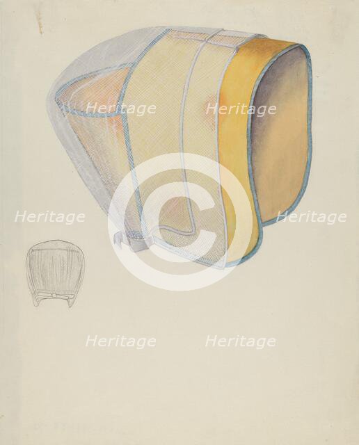 Shaker Infirmary Cap, c. 1936. Creator: Alice Stearns.