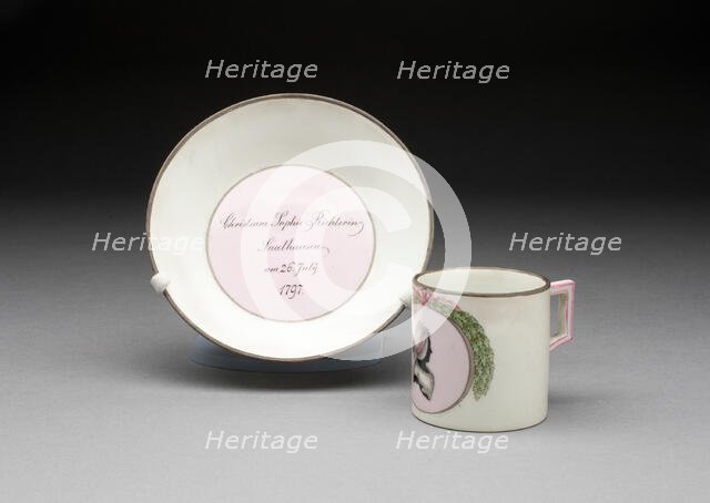 Cup and Saucer, Meissen, 1797. Creator: Meissen Porcelain.