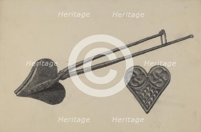 Pa. German Waffle Iron, c. 1938. Creator: Roy Weber.