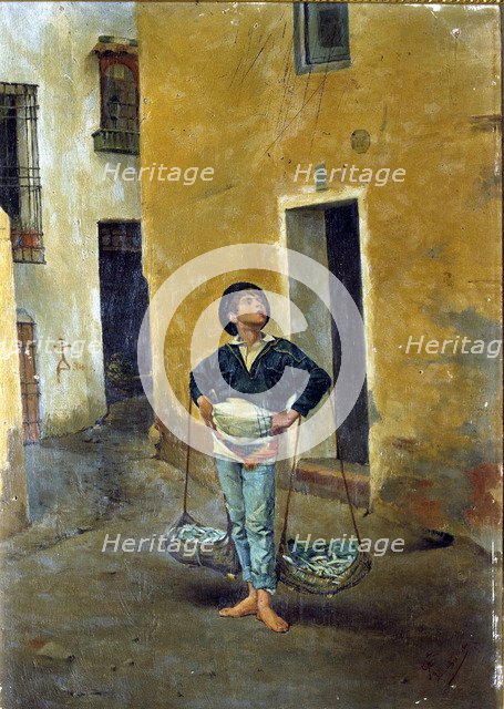 Copy of the Cenachero by Talavera' (fisherman with esparto baskets selling fish).