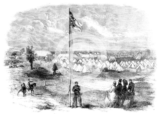 General view of the volunteer camp on Ascot Heath, 1862.  Creator: Unknown.