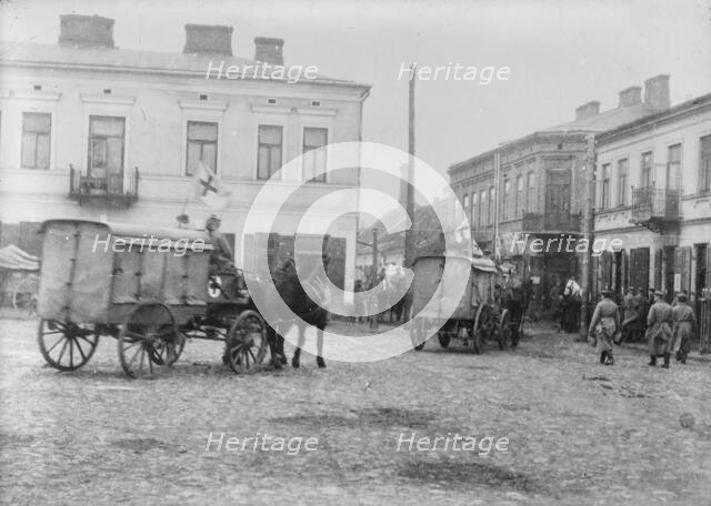 German Red Cross in Skiernewice, between c1910 and c1915. Creator: Bain News Service.