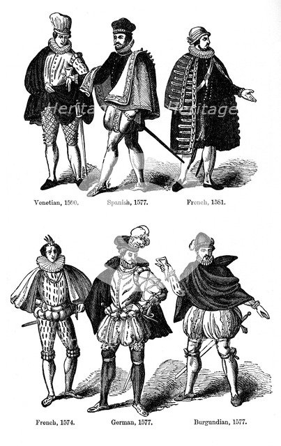 Male Dress 16th Century 1910 Artist Unknown 1217452 Heritage Images