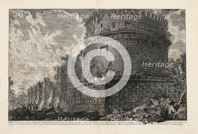 The Tomb of Caecilia Metella (From the Series "Le Antichità Romane"), 1784. Creator: Piranesi, Giovanni Battista (1720-1778).