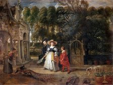 Rubens and Helene Fourment in the Garden , ca 1631. Creator: Rubens, Pieter Paul (1577-1640).