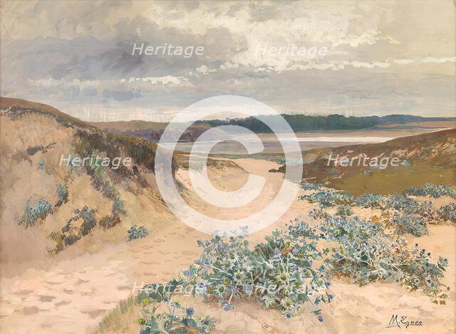 Dune landscape in Brittany, around 1910. Creator: Marie Egner.