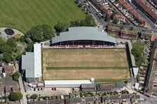 Highbury Stadium, home of Fleetwood Town Football Club, Lancashire, 2021. Creator: Damian Grady.