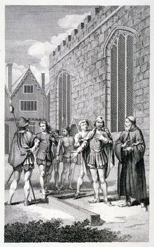 Scene outside the Tower of London, depicting the beheading of Lord Hastings, 1483 (c1850). Artist: Anon