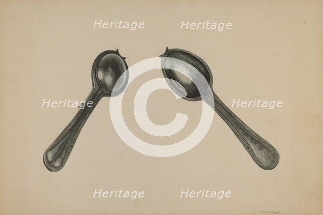 Spoon Mold, c. 1938. Creator: Paul Poffinbarger.