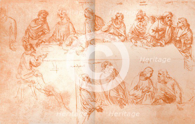 Preparatory sketch for the painting of `The Last Supper`, c1494-c1499 (1883). Artist: Leonardo da Vinci.