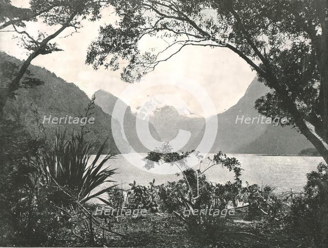 Milford Sound, New Zealand, 1895.  Creator: Burton Brothers.