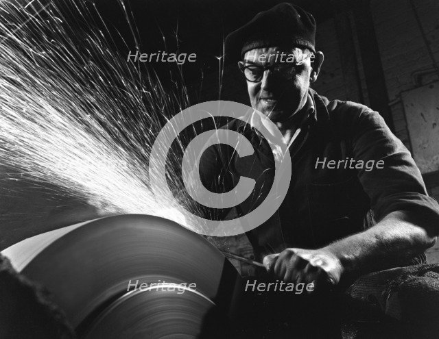 Grinding (sharpening), Everlast Garden tools, Sheffield, South Yorkshire, 1965. Artist: Michael Walters