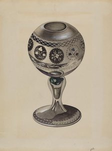 Mirrored Glass Vase, c. 1936. Creator: Edward White.
