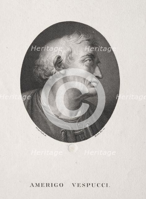 Portrait of Amerigo Vespucci. Creator: Michele Bisi (Italian, c. 1788-1874).