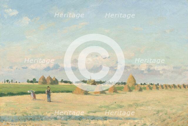 Landscape, Ile-de-France, 1873. Creator: Camille Pissarro.