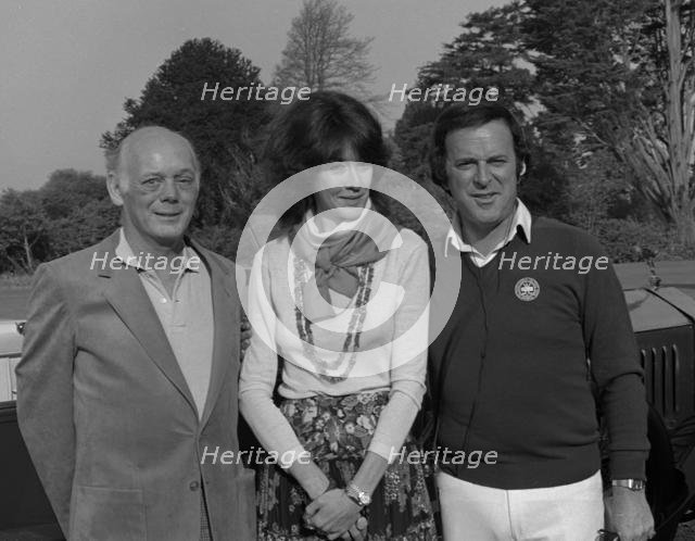 Lord and Lady Montagu with Terry Wogan at Beaulieu during live BBC broadcast. Creator: Unknown.