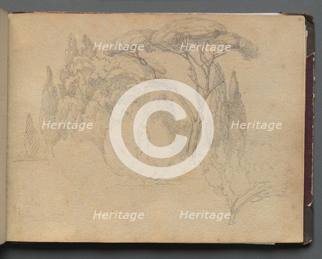 Album with Views of Rome and Surroundings, Landscape Studies, page 29a: Landscape Study. Creator: Franz Johann Heinrich Nadorp (German, 1794-1876).