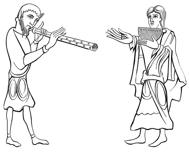 Double flute and nine-hole syrinx flute, 11th century (1849). Artist: Unknown
