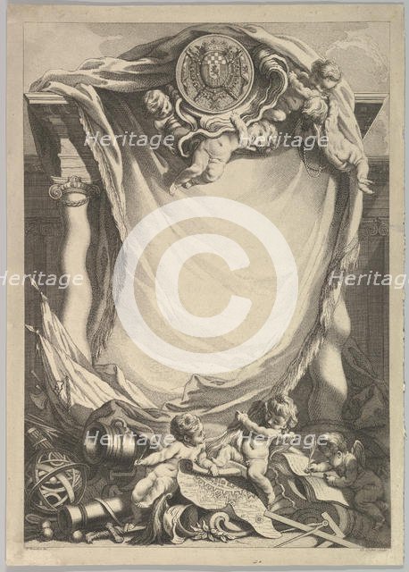 Frame for a Dedication Plate, 18th century. Creator: Claude Augustin Duflos le Jeune.