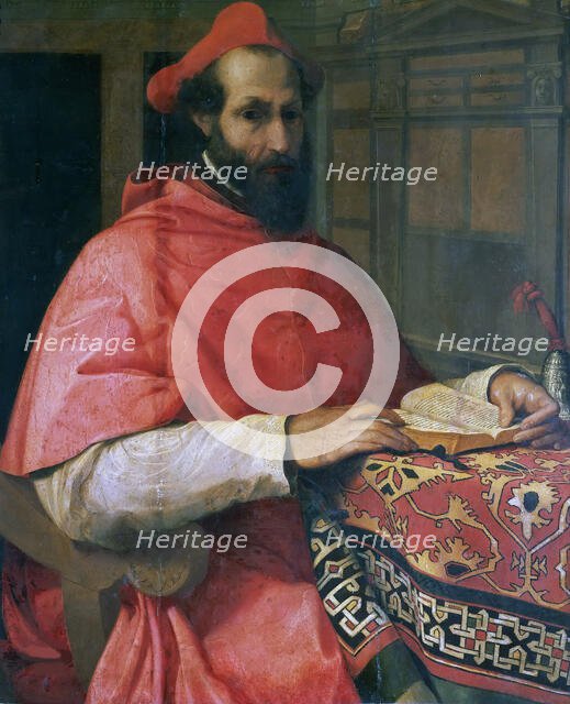 Portrait of Cardinal Marcello Cervini degli Spannocchi (1501?1555), Second Quarter of the 16th centu Creator: Jacopino del Conte (1510-1598).