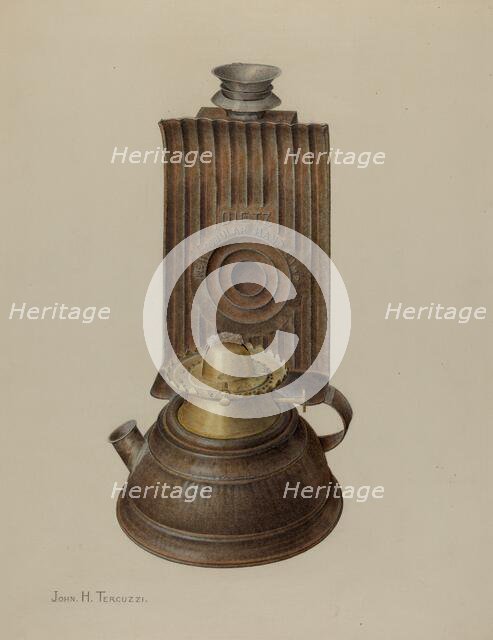 Tubular Hand Lamp, c. 1940. Creator: John H. Tercuzzi.