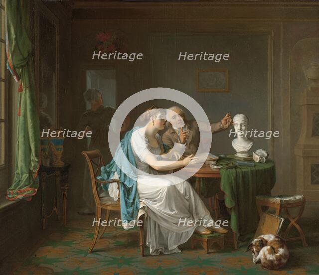 The Drawing Lesson, 1808. Creator: Louis Moritz.