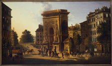 Porte Saint-Denis, 2nd arrondissement, between 1810 and 1830. Creator: Alexandre Pau de Saint-Martin.