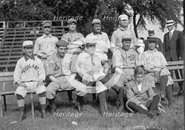 Baseball, Congressional, Front Row: Lafferty of Oregon; Sidney Anderson of Minnesota..., 1911. Creator: Harris & Ewing.