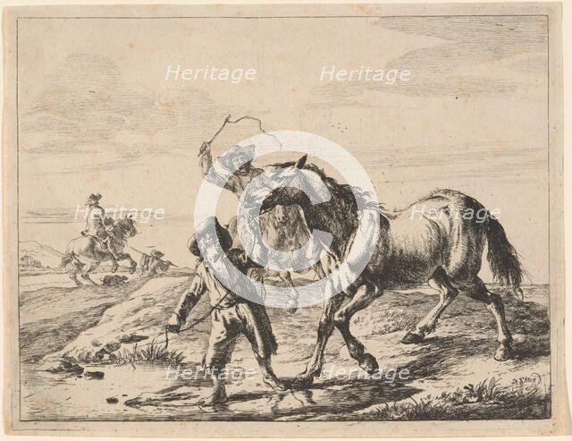 A Boy Taking a Horse to Drink, 1651. Creator: Dirck Stoop.