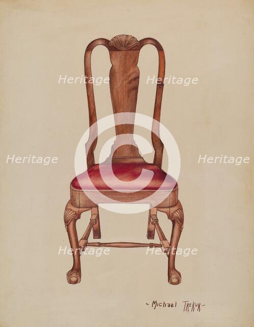 Side Chair, c. 1937. Creator: Charles Squires.
